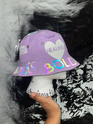 Open image in slideshow, Lavender affirmative bucket hat
