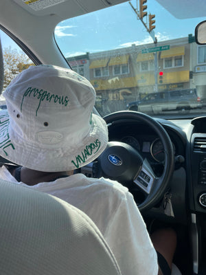 White affirmative bucket hat